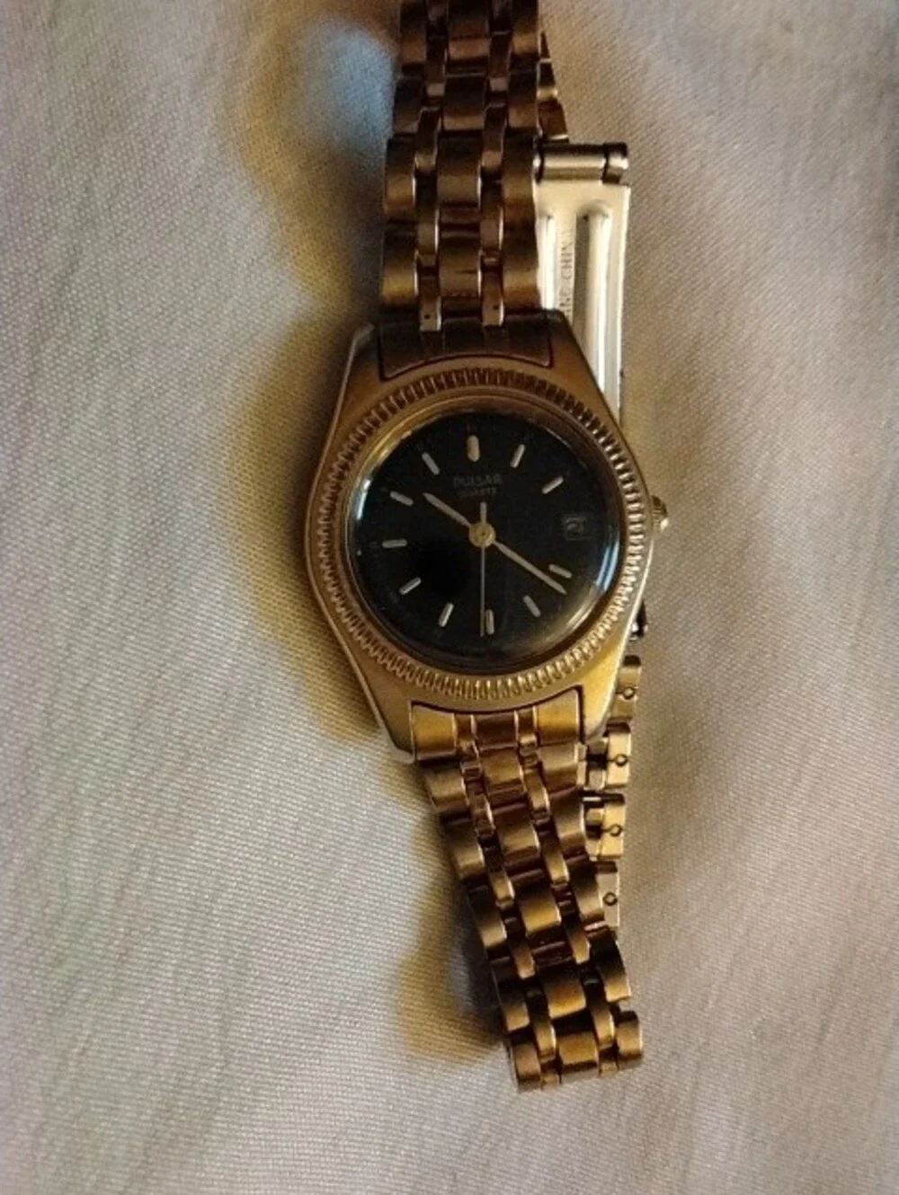 Pulsar Gold-Tone Women's Bracelet Watch with Assorted Gold Bangles